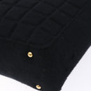 CHANEL Choco Bar Shoulder Bag Cotton Black Gold CC Auth bs28407-13