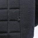 CHANEL Choco Bar Shoulder Bag Cotton Black Gold CC Auth bs28407-15