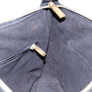 CHANEL Choco Bar Shoulder Bag Cotton Black Gold CC Auth bs28407-20