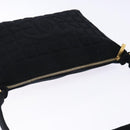 CHANEL Choco Bar Shoulder Bag Cotton Black Gold CC Auth bs28407-6