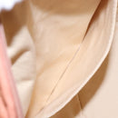 CHANEL Wide Stretch Shoulder Bag Leather Violet Silver CC Auth bs28413-21