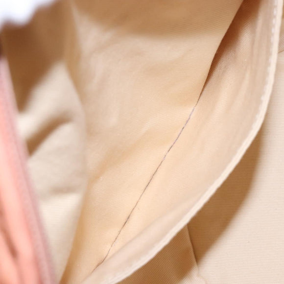 CHANEL Wide Stretch Shoulder Bag Leather Violet Silver CC Auth bs28413