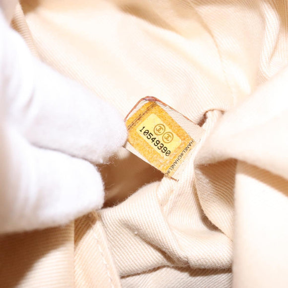 CHANEL Wide Stretch Shoulder Bag Leather Violet Silver CC Auth bs28413