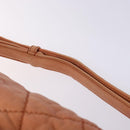 CHANEL Wide Stretch Shoulder Bag Leather Violet Silver CC Auth bs28413-8