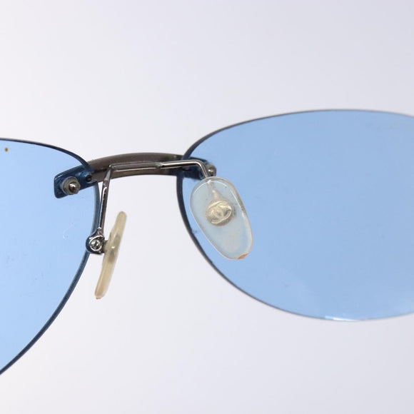 CHANEL Sunglasses Plastic Blue CC Auth bs28414