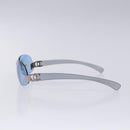 CHANEL Sunglasses Plastic Blue CC Auth bs28414-4