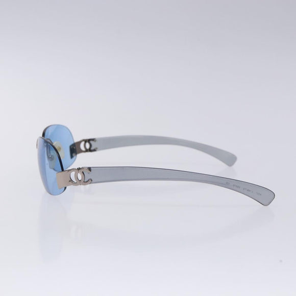 CHANEL Sunglasses Plastic Blue CC Auth bs28414