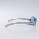 CHANEL Sunglasses Plastic Blue CC Auth bs28414-5