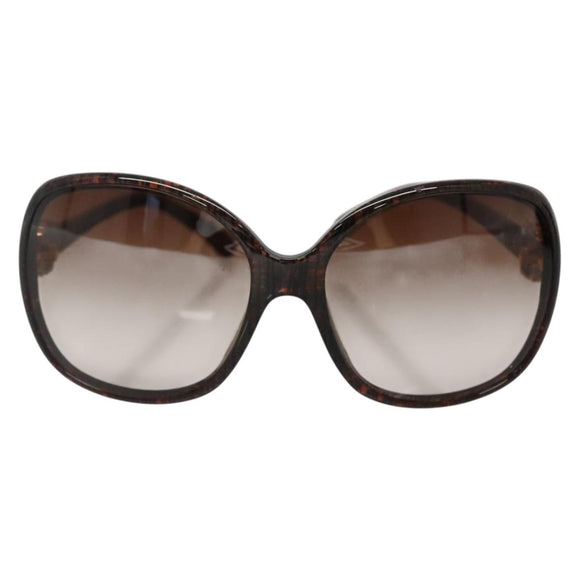 CHANEL Sunglasses Plastic Brown CC Auth bs28417