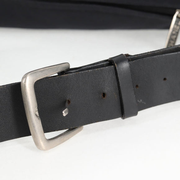 CHANEL Sports Shoulder Bag Canvas Black Silver Auth bs28419