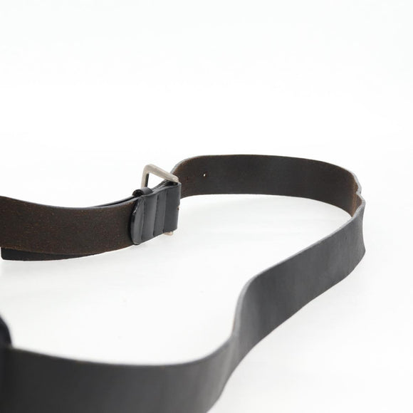 CHANEL Sports Shoulder Bag Canvas Black Silver Auth bs28419