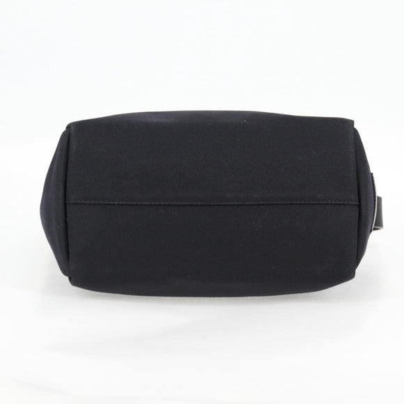 CHANEL Sports Shoulder Bag Canvas Black Silver Auth bs28419