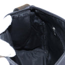 CHANEL Sports Shoulder Bag Canvas Black Silver Auth bs28419-21