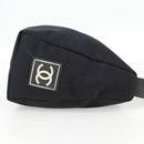 CHANEL Sports Shoulder Bag Canvas Black Silver Auth bs28419-5