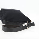 CHANEL Sports Shoulder Bag Canvas Black Silver Auth bs28419-8