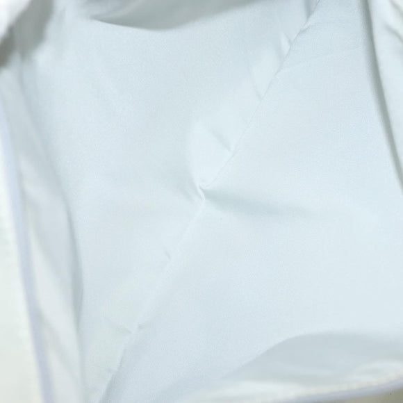 CHANEL Sports Shoulder Bag Nylon Beige Silver CC Auth bs28420