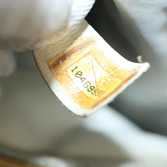 CHANEL Sports Shoulder Bag Nylon Beige Silver CC Auth bs28420