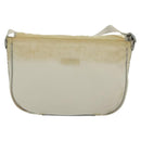 CHANEL Sports Shoulder Bag Nylon Beige Silver CC Auth bs28420-2