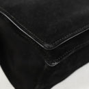 GUCCI Shoulder Bag Suede Black Silver 001 3258 Auth bs28426-15