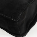 GUCCI Shoulder Bag Suede Black Silver 001 3258 Auth bs28426-10