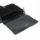 GUCCI Shoulder Bag Suede Black Silver 001 3258 Auth bs28426-20