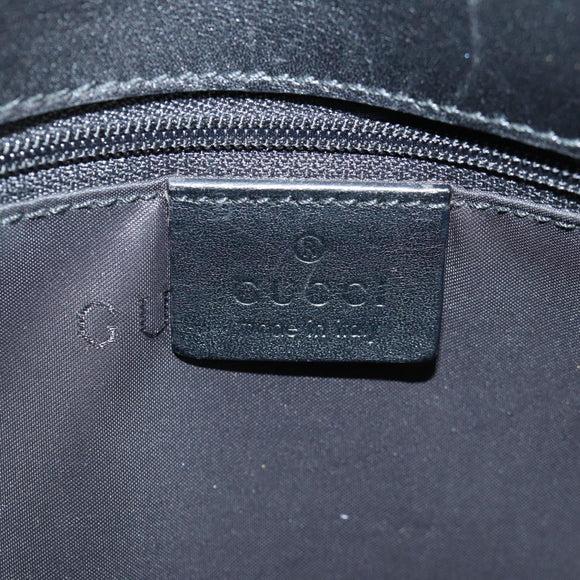 GUCCI Shoulder Bag Suede Black Silver 001 3258 Auth bs28426