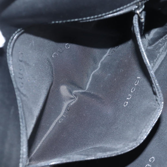 GUCCI Shoulder Bag Suede Black Silver 001 3258 Auth bs28426