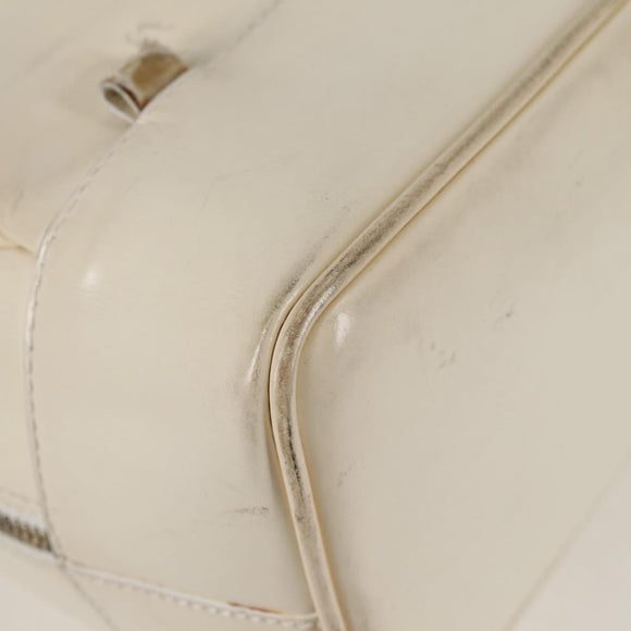 GUCCI Body Bag Enamel White Gold 003 2113 0027 Auth bs28429