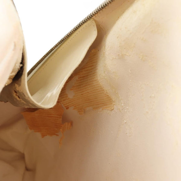 GUCCI Body Bag Enamel White Gold 003 2113 0027 Auth bs28429