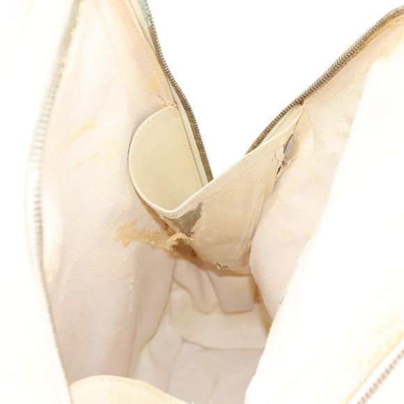 GUCCI Body Bag Enamel White Gold 003 2113 0027 Auth bs28429