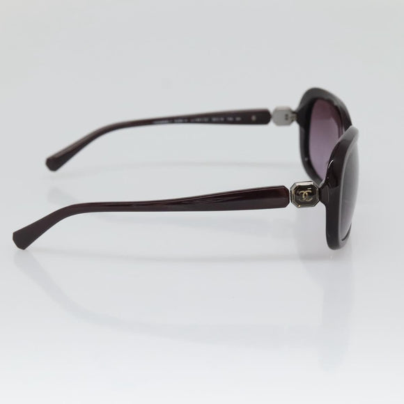 CHANEL Sunglasses Plastic Purple CC Auth bs28437