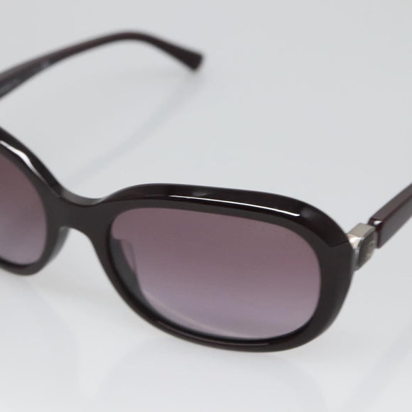 CHANEL Sunglasses Plastic Purple CC Auth bs28437