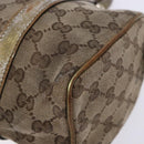 GUCCI GG Crystal Hand Bag Beige Gold 193604 Auth bs28442-9