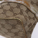 GUCCI GG Crystal Hand Bag Beige Gold 193604 Auth bs28442-14