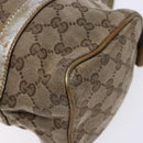 GUCCI GG Crystal Hand Bag Beige Gold 193604 Auth bs28442-15