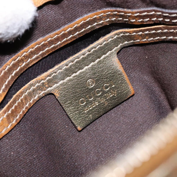 GUCCI GG Crystal Hand Bag Beige Gold 193604 Auth bs28442