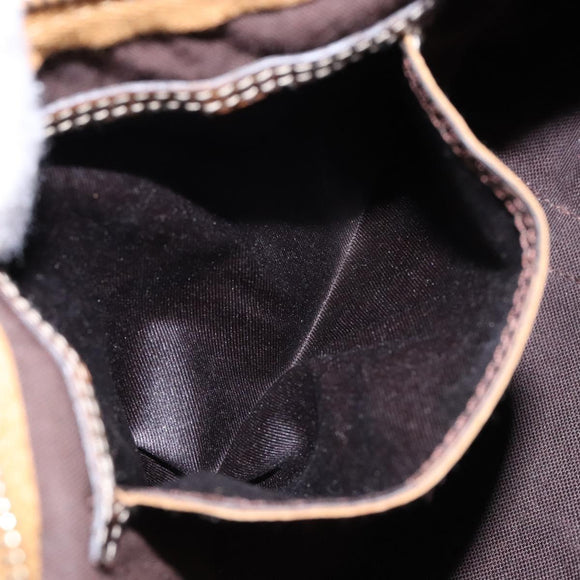 GUCCI GG Crystal Hand Bag Beige Gold 193604 Auth bs28442