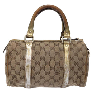 GUCCI GG Crystal Hand Bag Beige Gold 193604 Auth bs28442 - 0