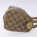 GUCCI GG Crystal Hand Bag Beige Gold 193604 Auth bs28442-3