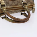 GUCCI GG Crystal Hand Bag Beige Gold 193604 Auth bs28442-7
