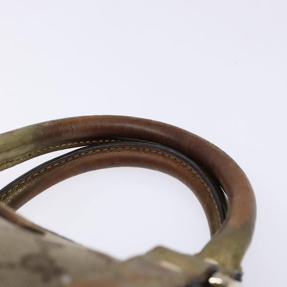 GUCCI GG Crystal Hand Bag Beige Gold 193604 Auth bs28442