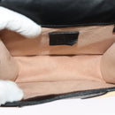 GUCCI GG Supreme Ojiride Bag Leather PVC Leather Beige Black 500781 Auth bs28443-11