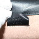 GUCCI GG Supreme Ojiride Bag Leather PVC Leather Beige Black 500781 Auth bs28443-12