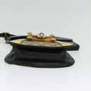 GUCCI GG Supreme Ojiride Bag Leather PVC Leather Beige Black 500781 Auth bs28443-5