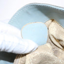 GUCCI Bamboo Hand Bag Suede 2way Outlet Light Blue Gold 001 1638 Auth bs28445-12