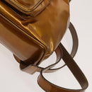 GUCCI Bamboo Backpack Enamel Outlet Brown Gold 003 8030 Auth bs28446-13