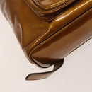 GUCCI Bamboo Backpack Enamel Outlet Brown Gold 003 8030 Auth bs28446-14