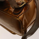 GUCCI Bamboo Backpack Enamel Outlet Brown Gold 003 8030 Auth bs28446-15