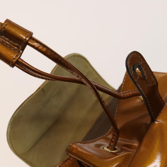 GUCCI Bamboo Backpack Enamel Outlet Brown Gold 003 8030 Auth bs28446