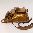 GUCCI Bamboo Backpack Enamel Outlet Brown Gold 003 8030 Auth bs28446-5